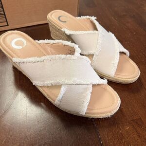 Journee Collection Womens Shanni Tru Comfort Wedge Heel Espadrille Sandals 7.5
